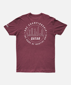 ONE Qatar Logo Tee (Maroon)