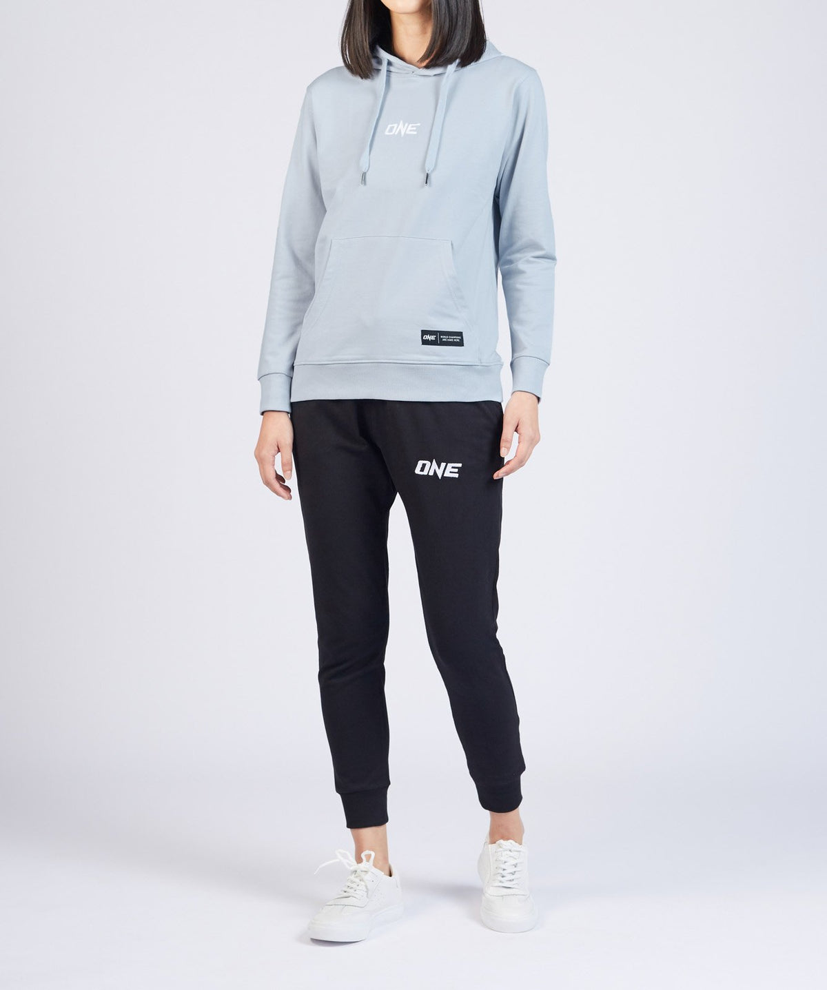 ONE Signature Logo Pullover Hoodie (Steel Blue)