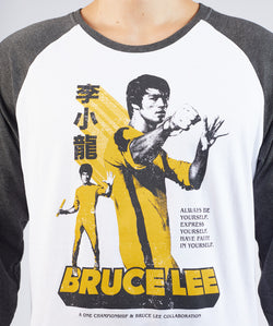 Bruce Lee Retro Poster Raglan Tee
