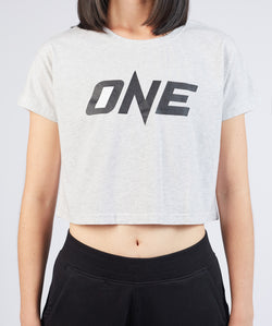 ONE White Logo Crop Tee - ONE.SHOP | The Official Online Shop of ONE Championship
