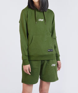 ONE Signature Logo Pullover Hoodie (Khaki Green)