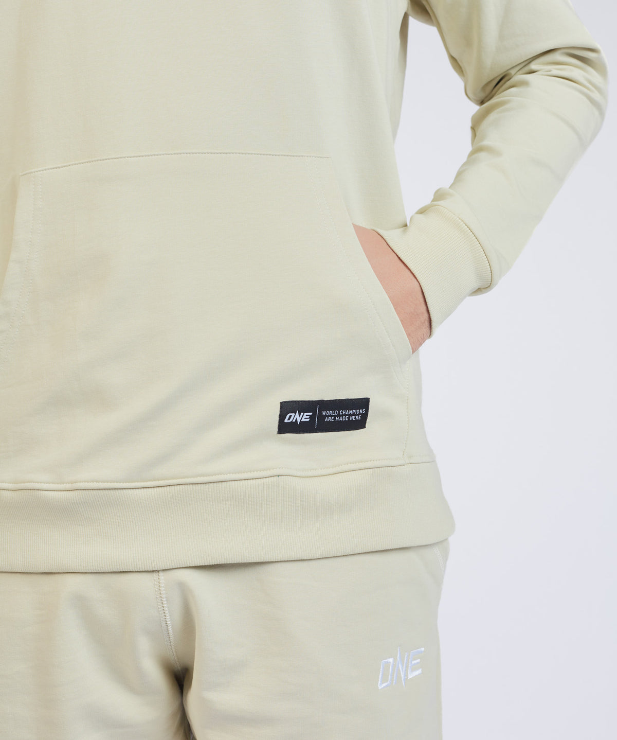 ONE Signature Logo Pullover Hoodie (Sand)