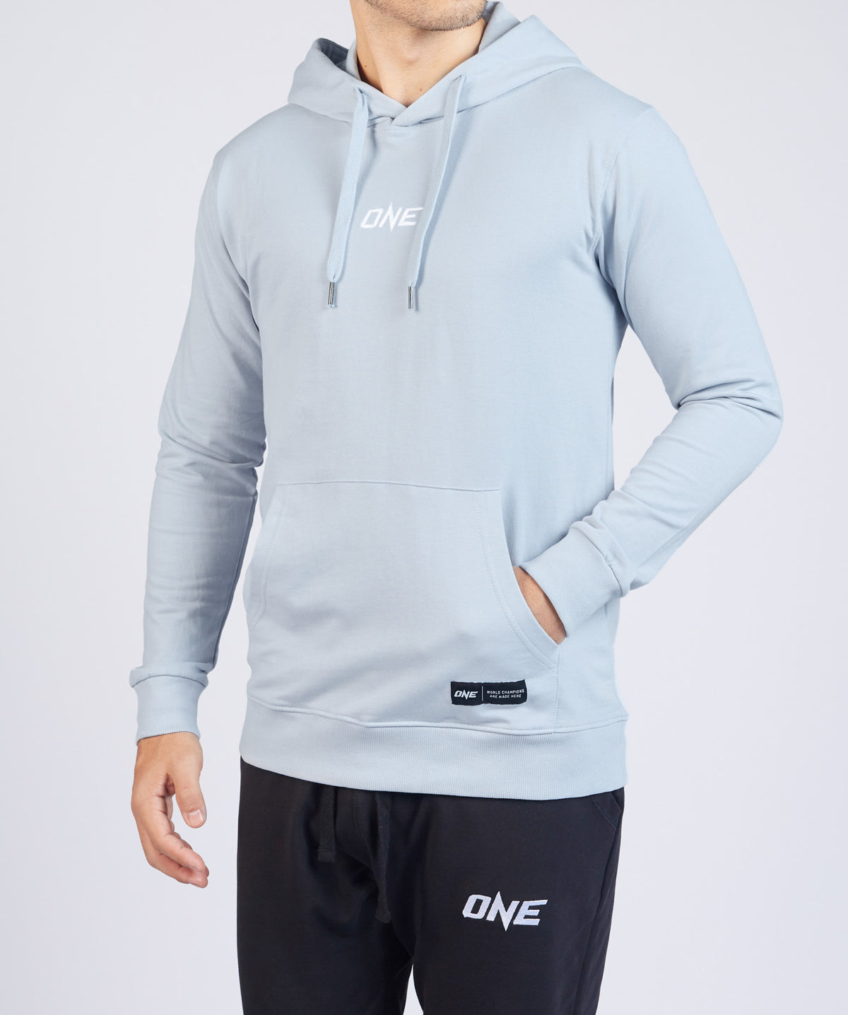 ONE Signature Logo Pullover Hoodie (Steel Blue) - ONE.SHOP | The Official Online Shop of ONE Championship