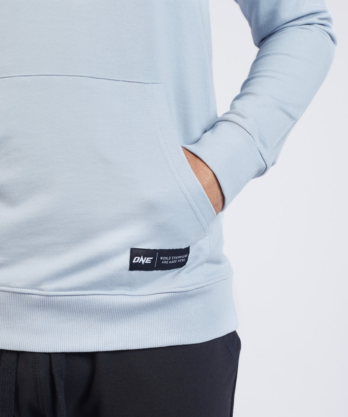 ONE Signature Logo Pullover Hoodie (Steel Blue) - ONE.SHOP | The Official Online Shop of ONE Championship