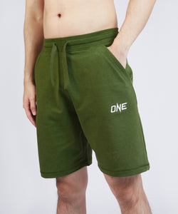ONE Logo Jogger Shorts (Khaki Green)