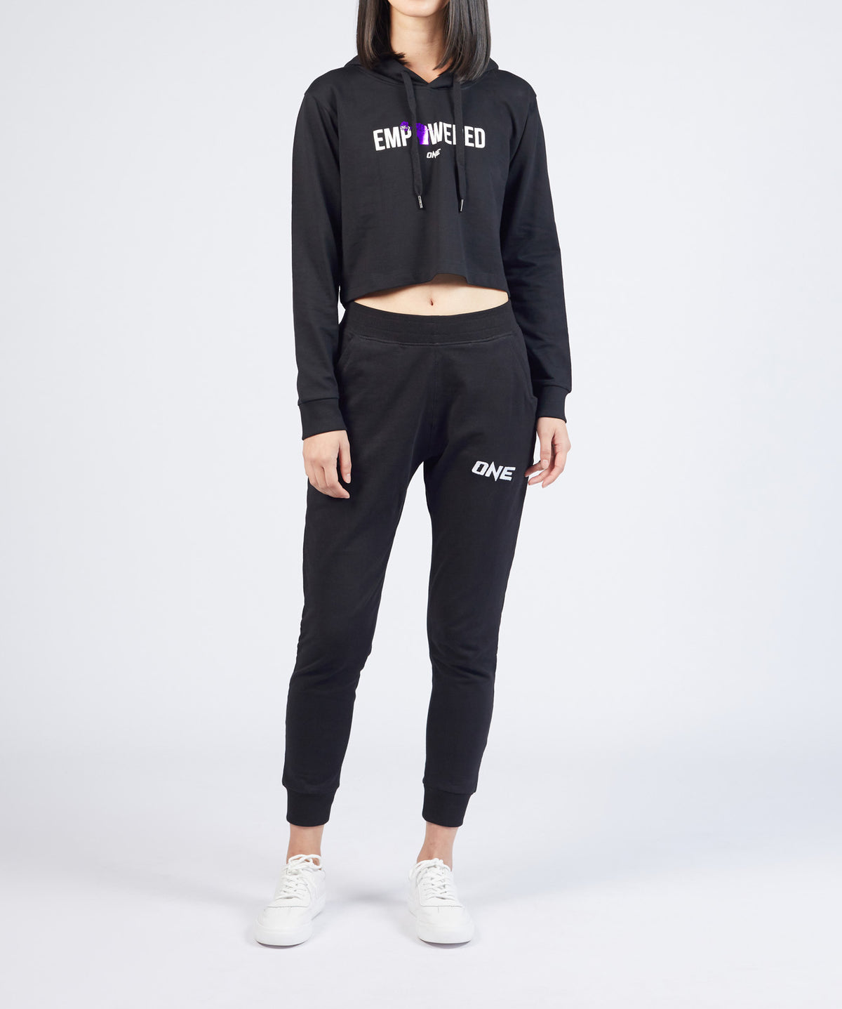 Empowered Crop Hoodie (Black)