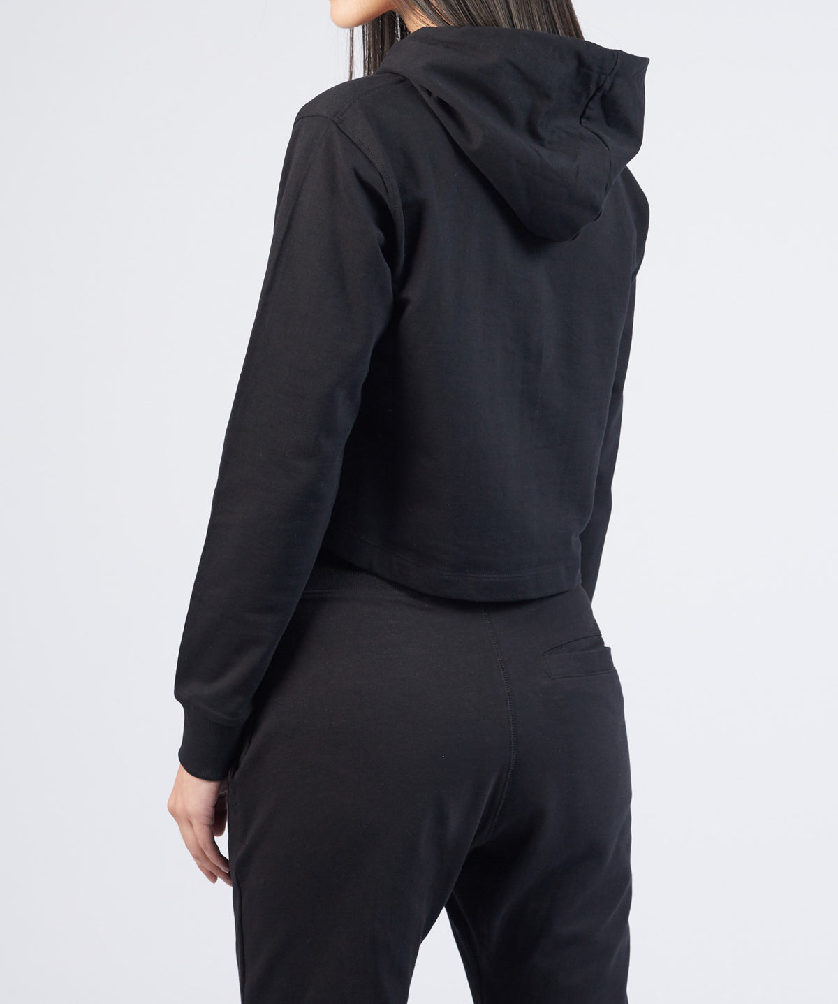 Empowered Crop Hoodie (Black)