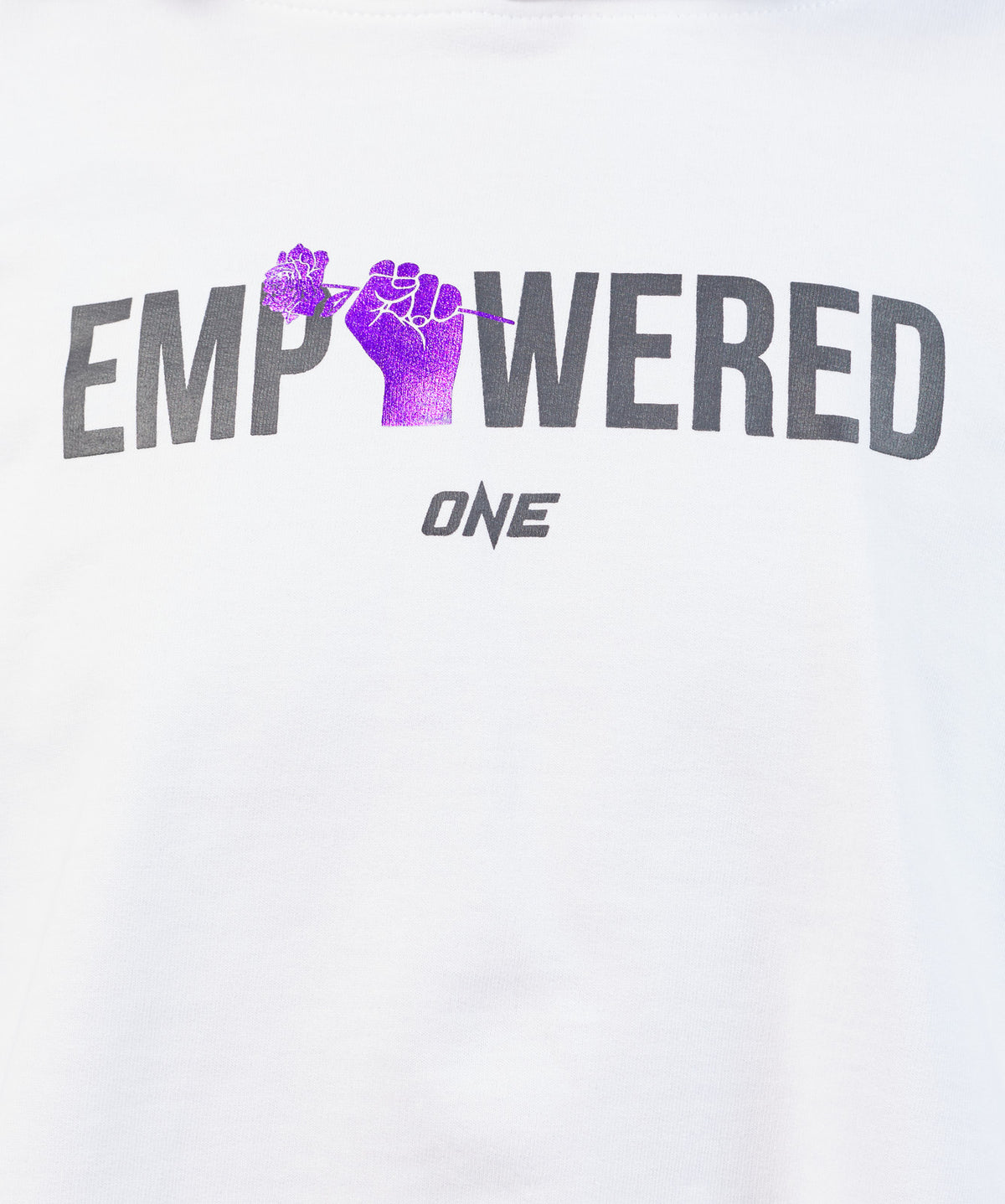 Empowered Crop Hoodie (White)