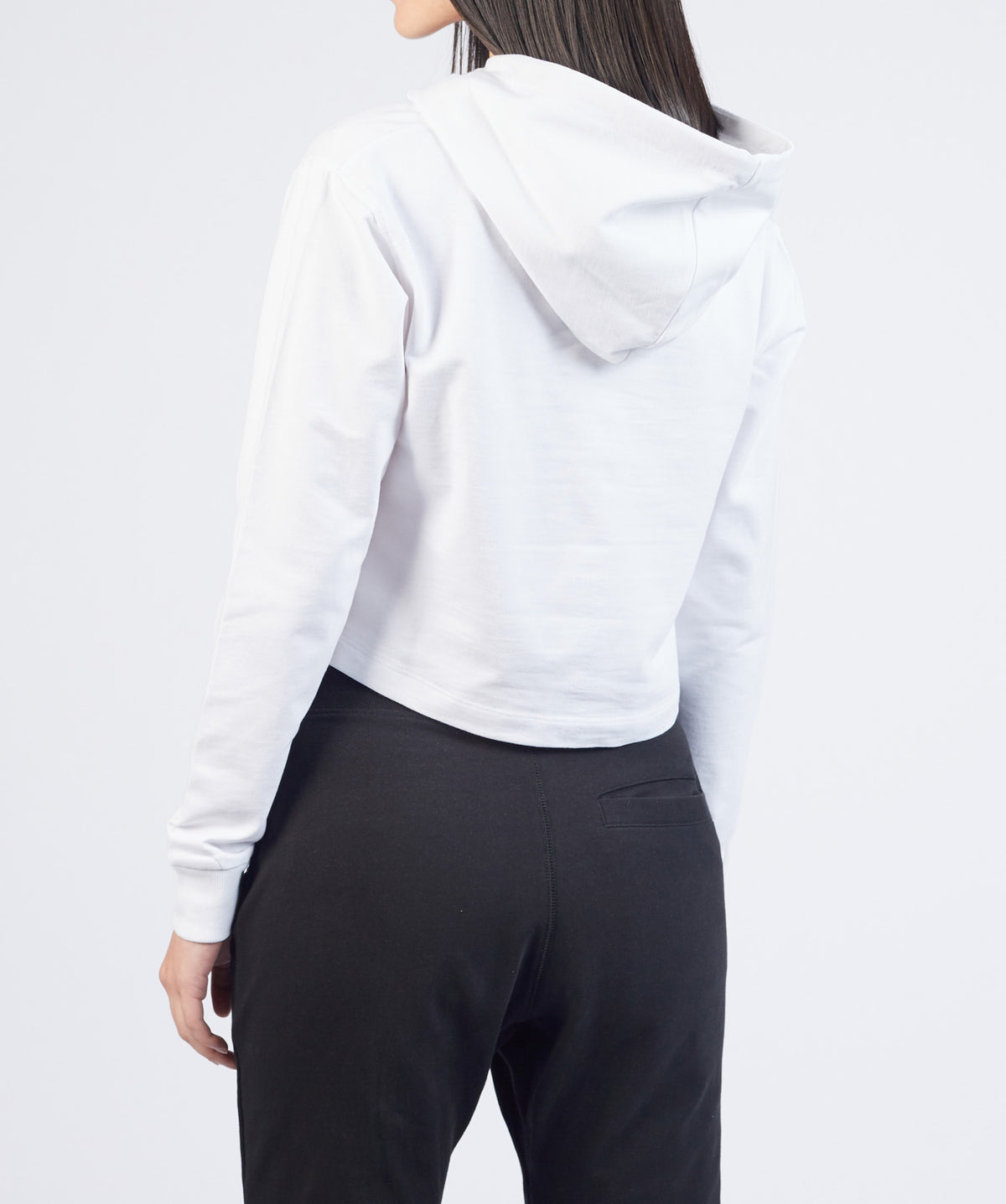 Empowered Crop Hoodie (White)