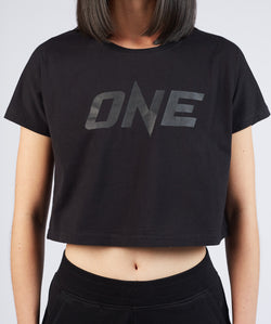 ONE Black Logo Crop Tee - ONE.SHOP | The Official Online Shop of ONE Championship