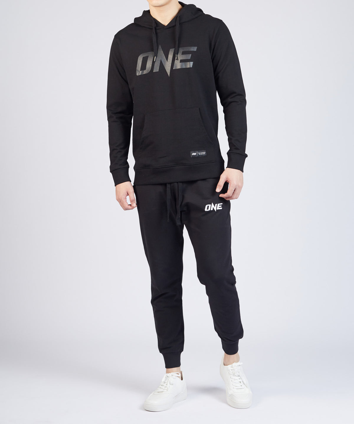ONE Black Monotone Pullover Hoodie