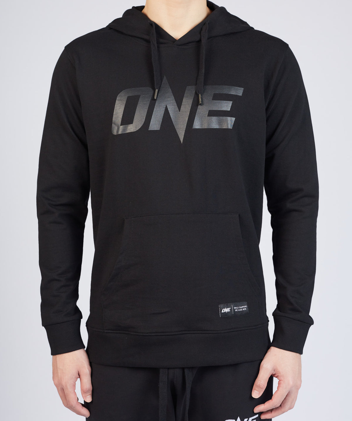 ONE Black Monotone Pullover Hoodie