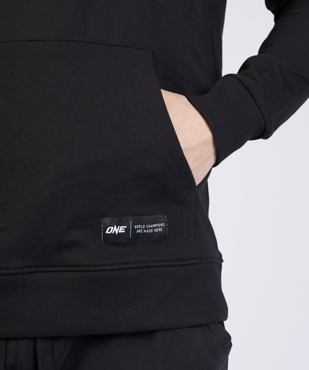 ONE Black Monotone Pullover Hoodie