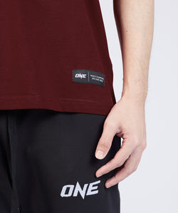 ONE Maroon Monotone Logo Tee - ONE.SHOP | The Official Online Shop of ONE Championship
