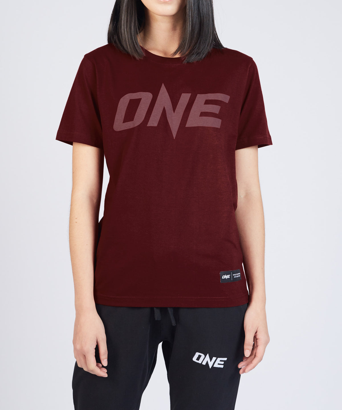 ONE Maroon Monotone Logo Tee - ONE.SHOP | The Official Online Shop of ONE Championship