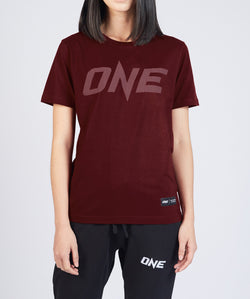 ONE Maroon Monotone Logo Tee - ONE.SHOP | The Official Online Shop of ONE Championship
