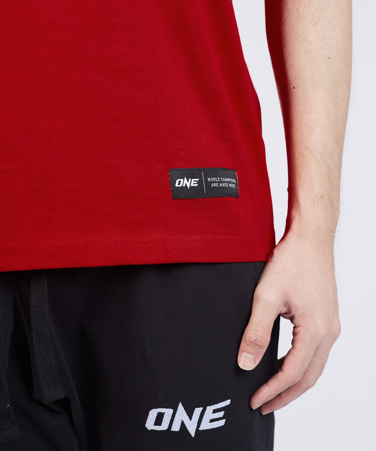 ONE Red Monotone Logo Tee