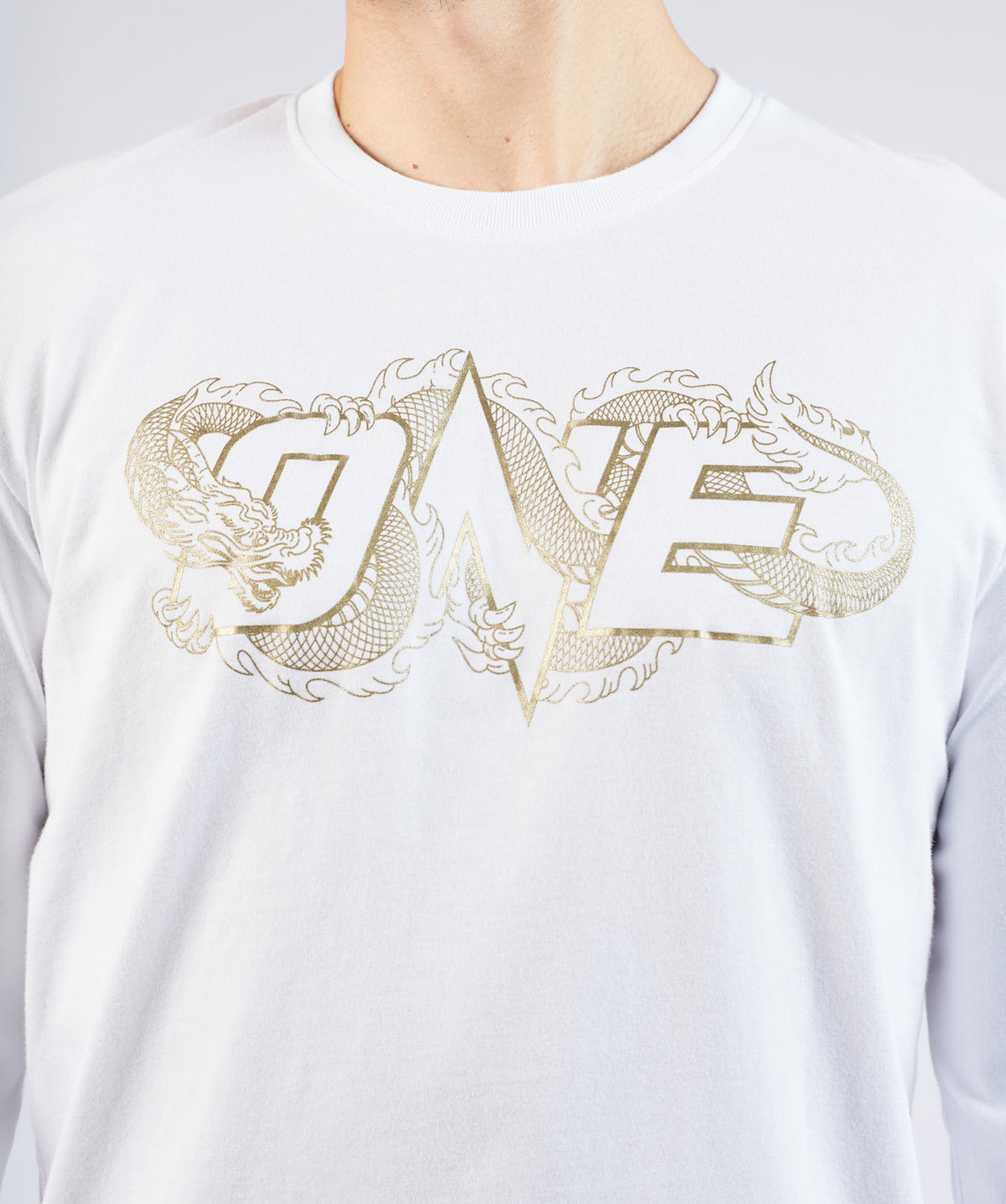 ONE Dragon Logo Tokyo Long Sleeve Tee (White) - ONE.SHOP | The Official Online Shop of ONE Championship