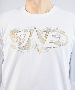 ONE Dragon Logo Tokyo Long Sleeve Tee (White) - ONE.SHOP | The Official Online Shop of ONE Championship
