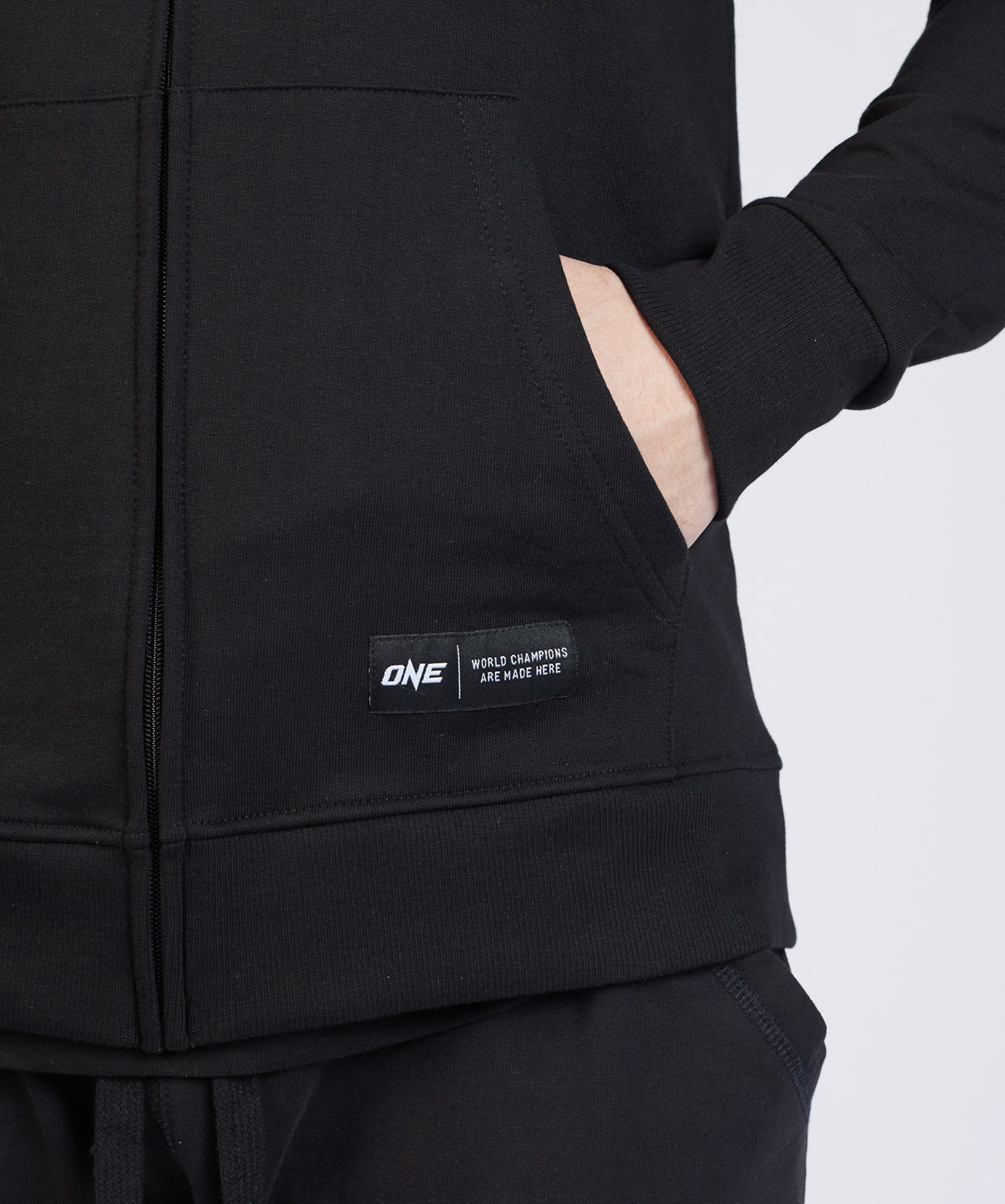 ONE Black Logo Zip Hoodie - ONE.SHOP | The Official Online Shop of ONE Championship