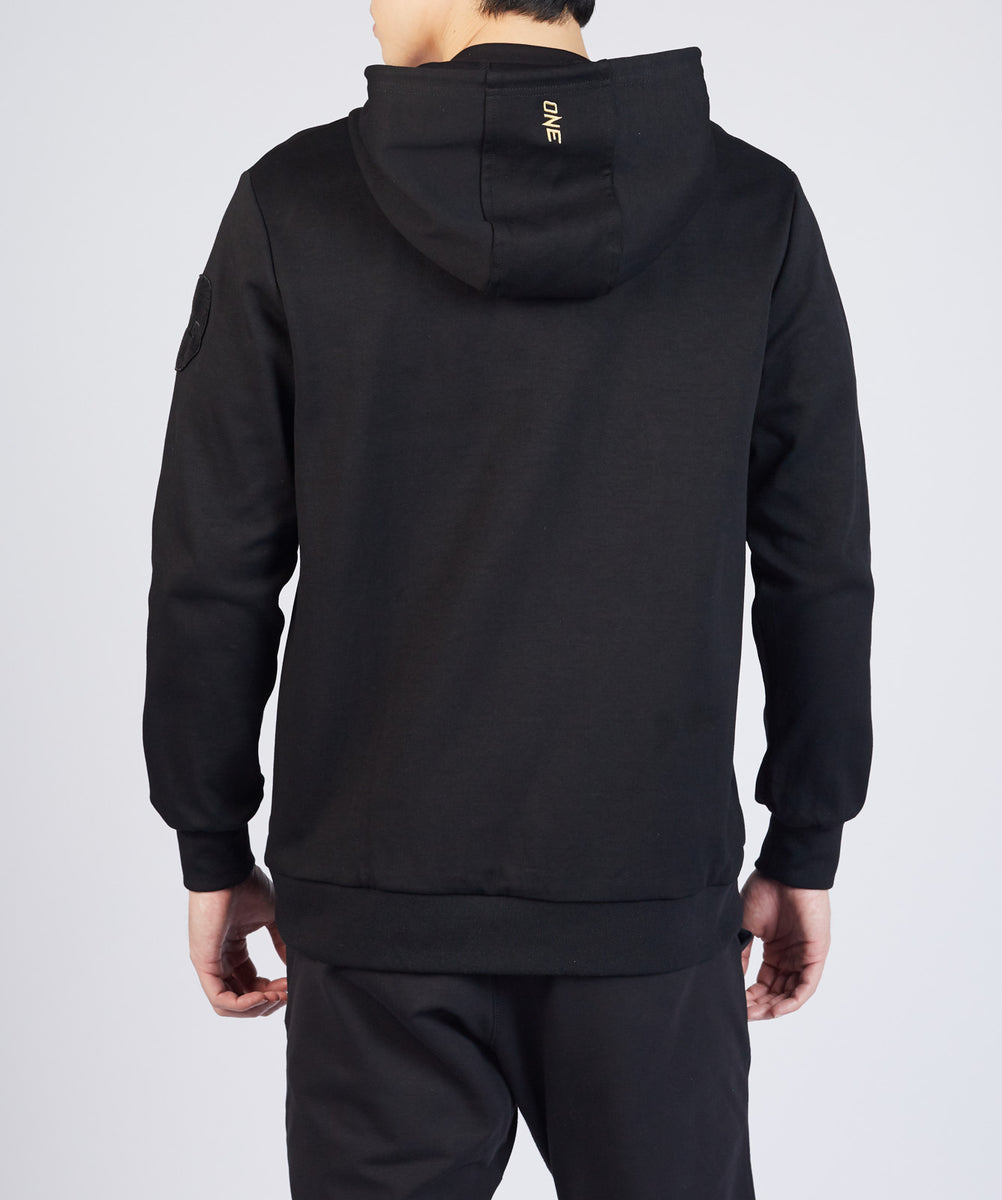 ONE World Champion Walkout Zip Hoodie (Black/Gold) ONE Championship The Official