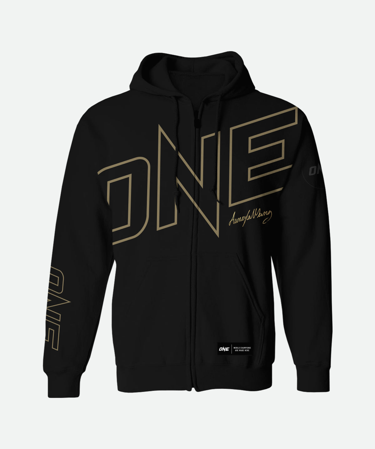 ONE World Champion Walkout Zip Autographed Hoodie (Aung La N Sang)