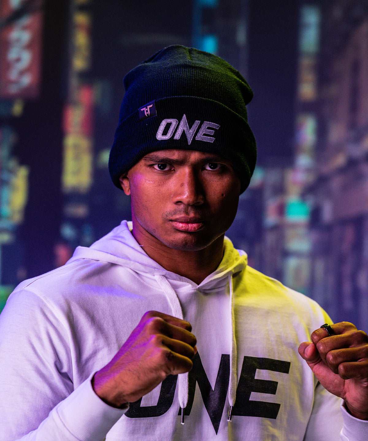 ONE x Tokyo Time BL Collab Beanie (Black / White)