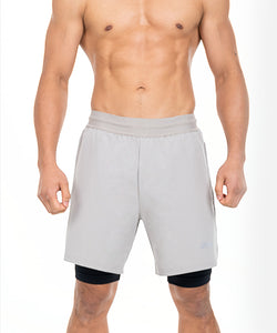 ELITE 2 In 1 Training Shorts (Grey)