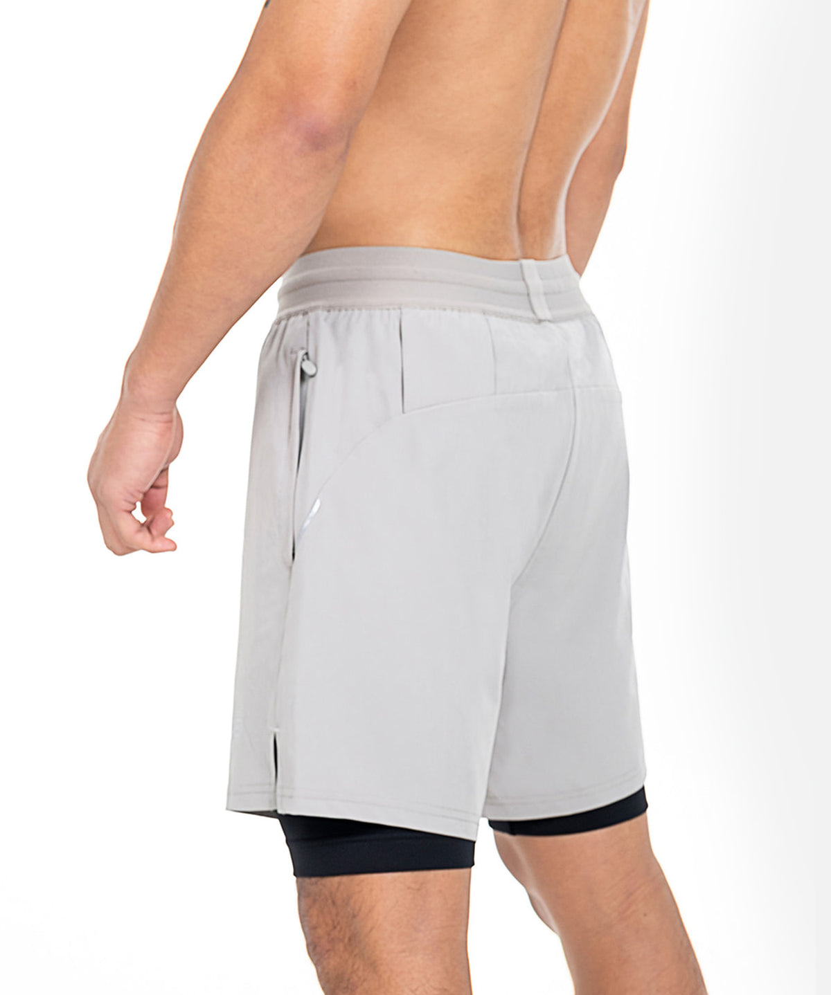 ELITE 2 In 1 Training Shorts (Grey)