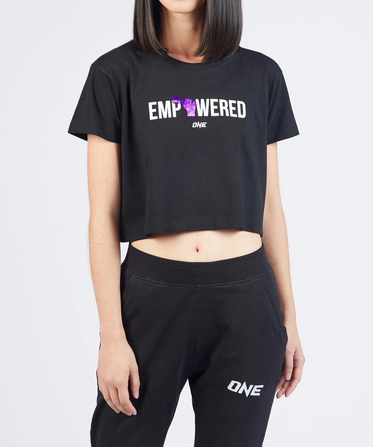 Empowered Crop Tee (Black)