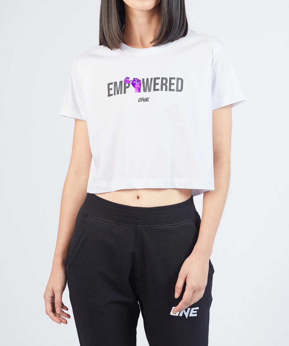 Empowered Crop Tee (White)