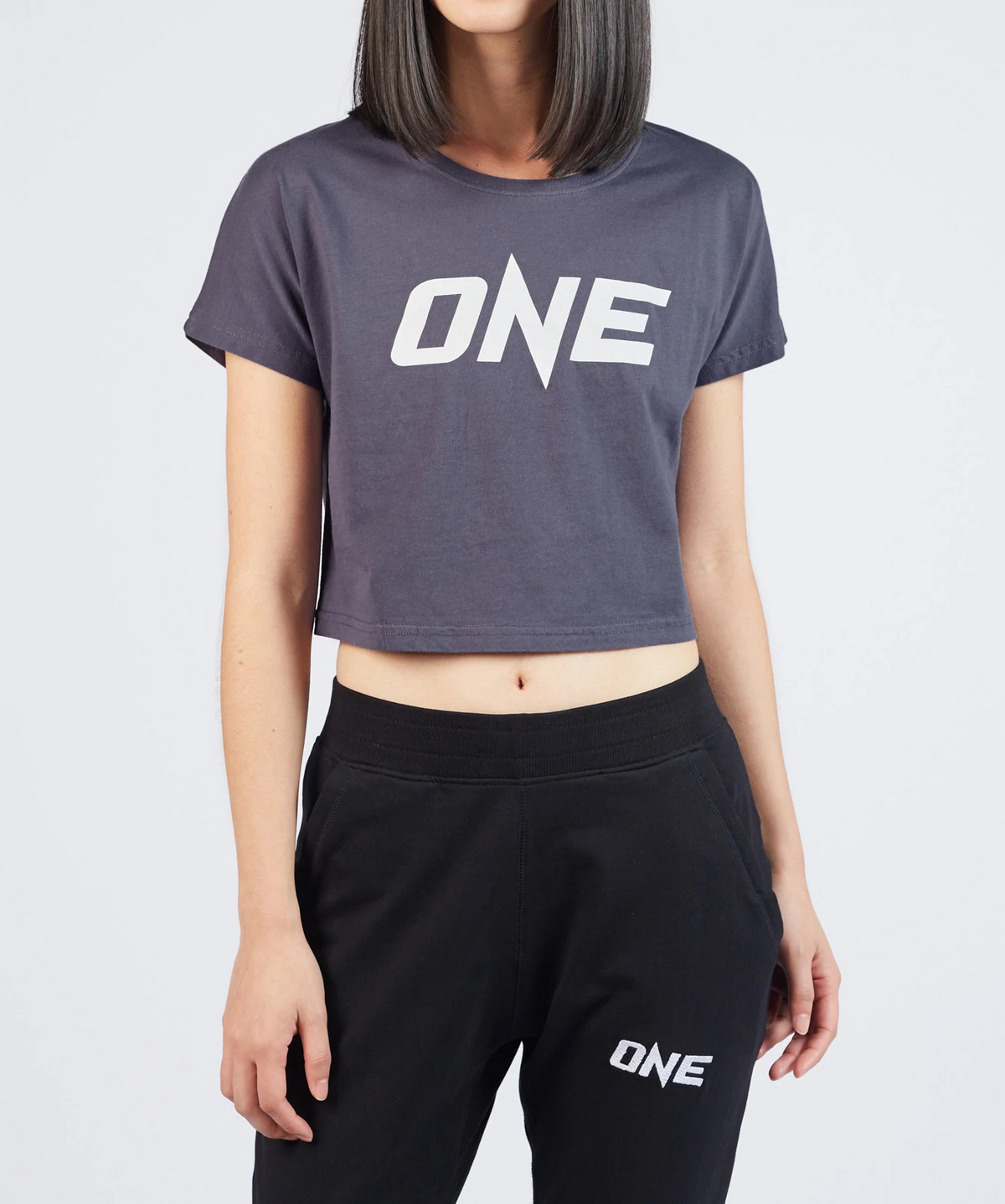 ONE Denim Blue Logo Crop Tee - ONE.SHOP | The Official Online Shop of ONE Championship
