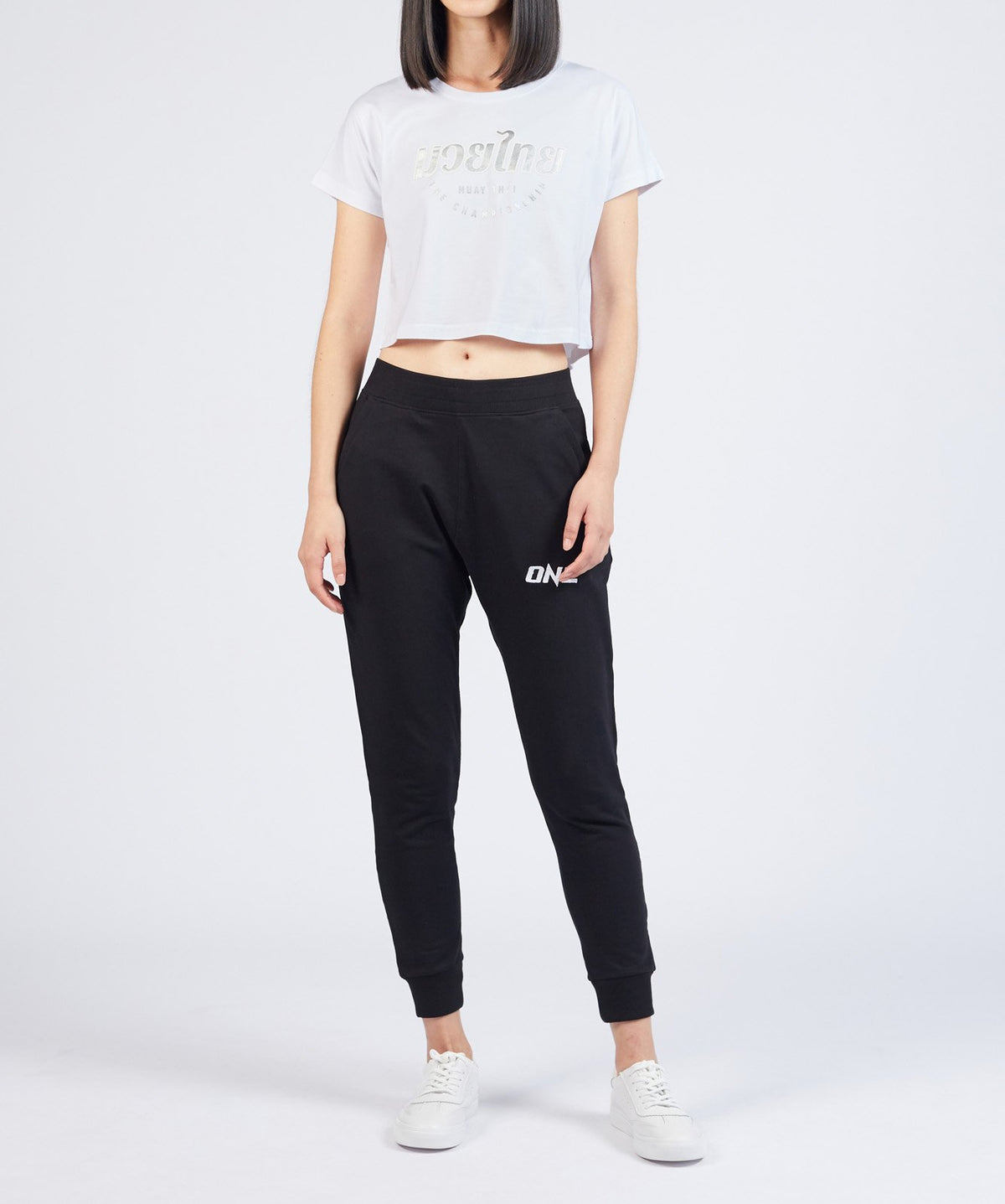 Muay Thai Silver Typography Crop Tee - ONE.SHOP | The Official Online Shop of ONE Championship