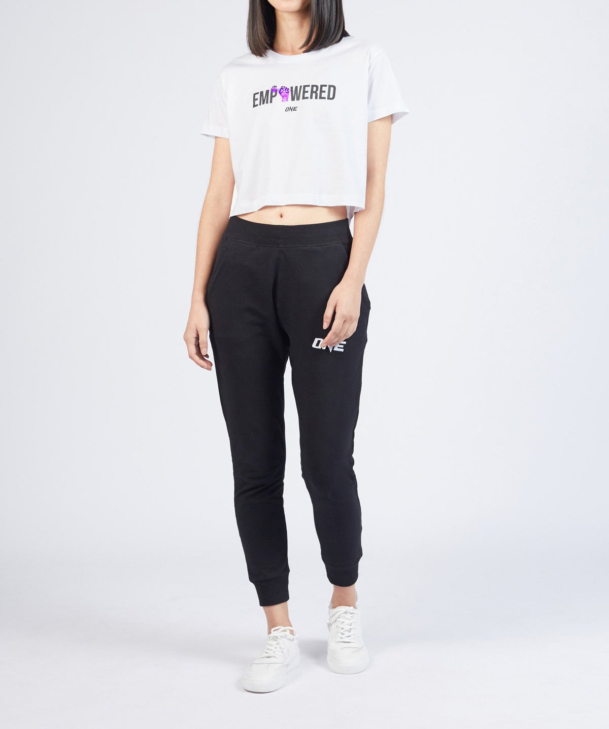 Empowered Crop Tee (White)